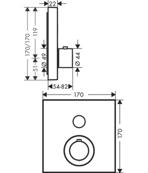 Смеситель Axor ShowerSelect 36714350