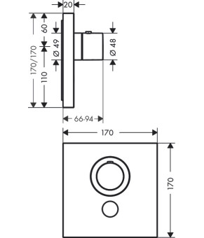 Смеситель Axor ShowerSelect 36716350