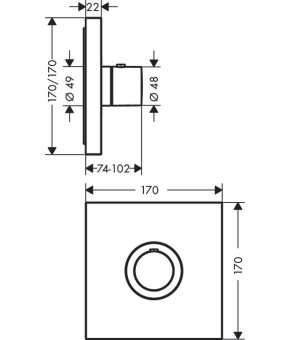 Смеситель Axor ShowerSelect 36718350
