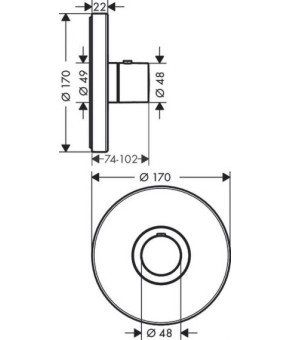 Смеситель Axor ShowerSelect 36721820