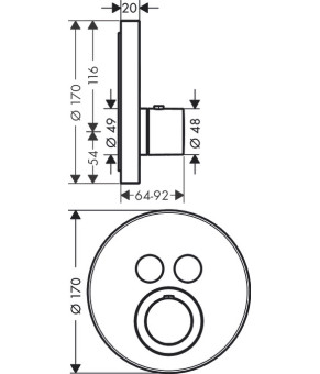 Смеситель Axor ShowerSelect 36723820