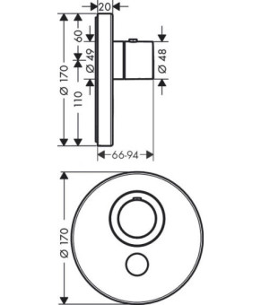 Смеситель Axor ShowerSelect 36726820