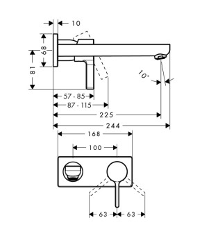 Смеситель Hansgrohe Metris S 31163000
