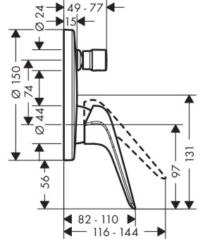 Смеситель Hansgrohe Novus 71045000