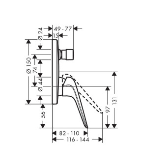 Смеситель Hansgrohe Novus 71046000