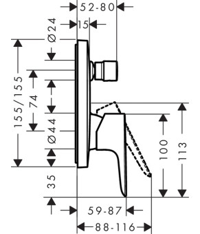 Смеситель Hansgrohe Talis E 71474340