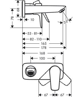 Смеситель Hansgrohe Talis E 71732000