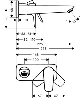 Смеситель Hansgrohe Talis E 71734340