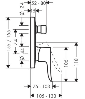 Смеситель Hansgrohe Metris 31451000