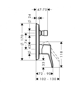 Смеситель Hansgrohe Metris Classic 31485000