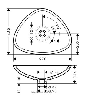 Раковина Axor Massaud 42305000
