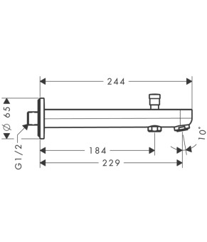 Излив для ванны Hansgrohe Metris S 31416000