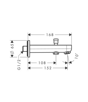 Излив для ванны Hansgrohe Metris S 31417000