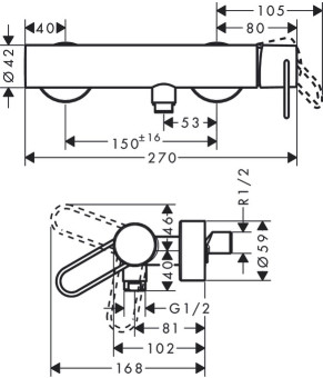 Смеситель Axor Uno 38621820