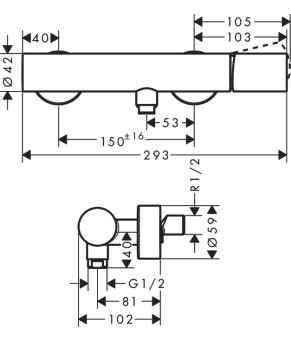 Смеситель Axor Uno 45600820