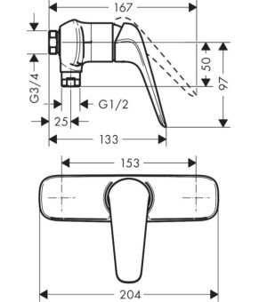 Смеситель Hansgrohe Novus 71061000