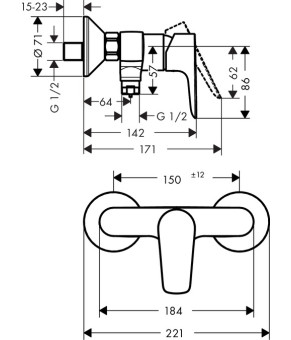 Смеситель Hansgrohe Talis E 71760700