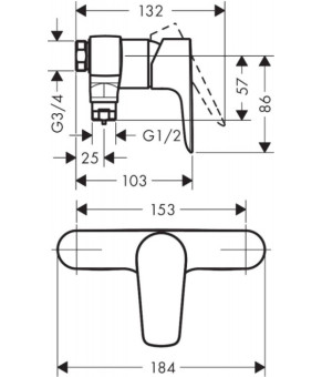 Смеситель Hansgrohe Talis E 71761000