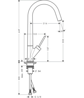 Смеситель Axor Starck 12801000