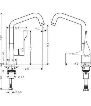Смеситель Axor Citterio 39853000