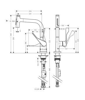 Смеситель Axor Citterio 39863800