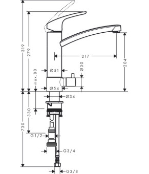 Смеситель Hansgrohe Focus 31803000