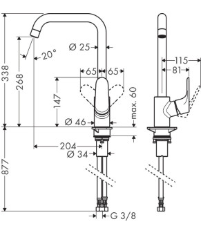 Смеситель Hansgrohe Focus 31821000