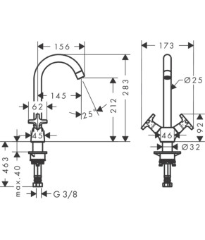 Смеситель Hansgrohe Logis Classic 71283000