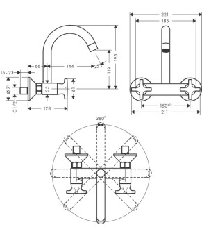 Смеситель Hansgrohe Logis Classic 71284000