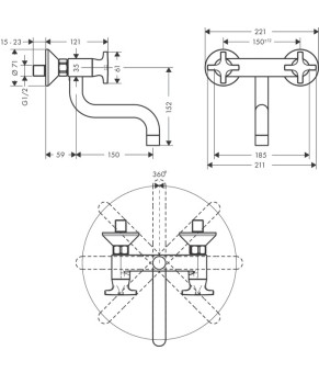 Смеситель Hansgrohe Logis Classic 71287000