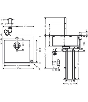 Кухонная комбинация Hansgrohe C71-F450-06 43201000