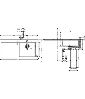 Кухонная комбинация Hansgrohe C71-F450-07 ST 43205800