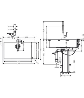 Кухонная комбинация Hansgrohe C71-F660-03 43209000