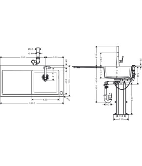 Кухонная комбинация Hansgrohe C71-F450-07 43205000