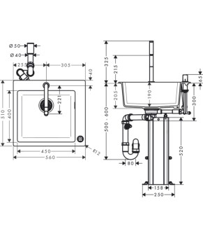 Кухонная комбинация Hansgrohe C51-F450-06 43217000