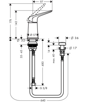Смеситель Hansgrohe Novus 71145000