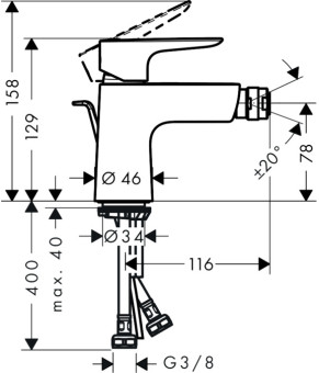 Смеситель Hansgrohe Talis E 71720340