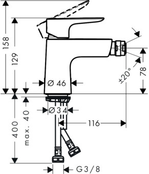 Смеситель Hansgrohe Talis E 71721000