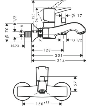 Смеситель Hansgrohe Metropol Classic 31340090