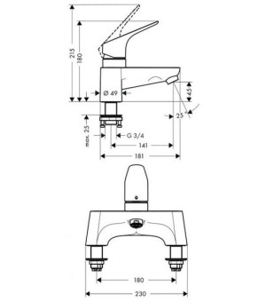 Смеситель Hansgrohe Focus 31523000
