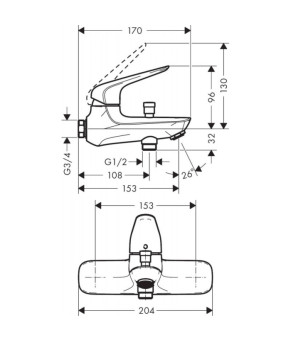 Смеситель Hansgrohe Novus 71041000