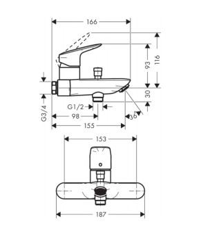 Смеситель Hansgrohe Logis 71430000