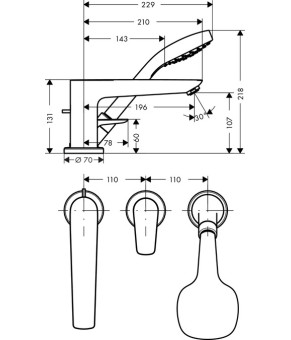 Смеситель Hansgrohe Talis E 71730000
