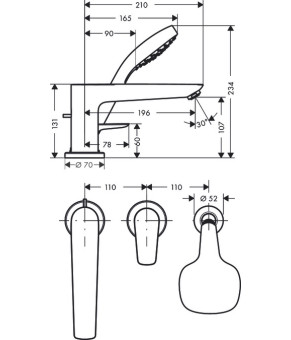 Смеситель Hansgrohe Talis E 71731000