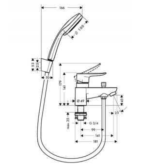 Смеситель Hansgrohe Metris 31422000