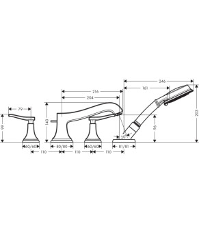 Смеситель Hansgrohe Metropol Classic 31441000