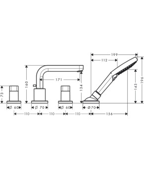 Смеситель Hansgrohe Metris S 31446000