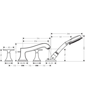 Смеситель Hansgrohe Metropol Classic 31449090