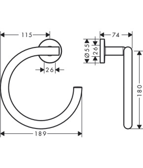 Полотенцедержатель Hansgrohe Logis 41724000