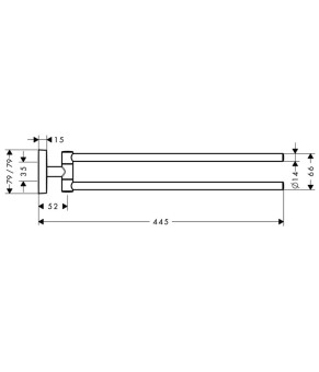 Полотенцедержатель Hansgrohe PuraVida 41512000